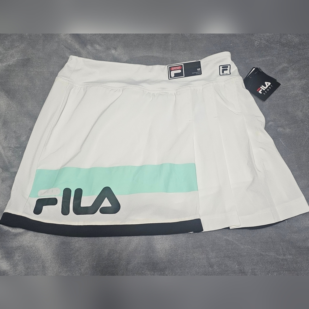 Fila Sport White With Logo Tennis Skort Sz S